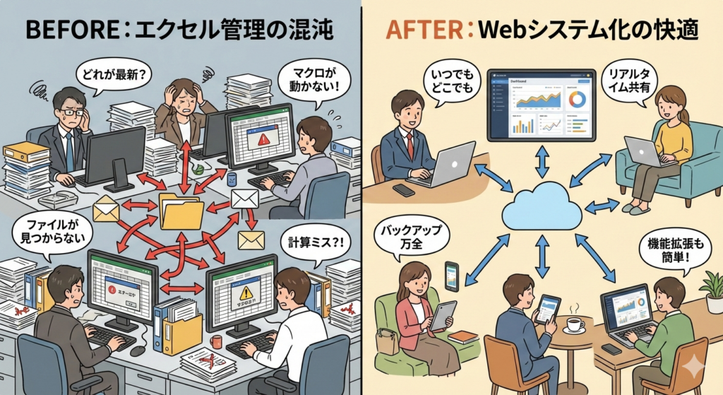 excel_websystem_berore_after